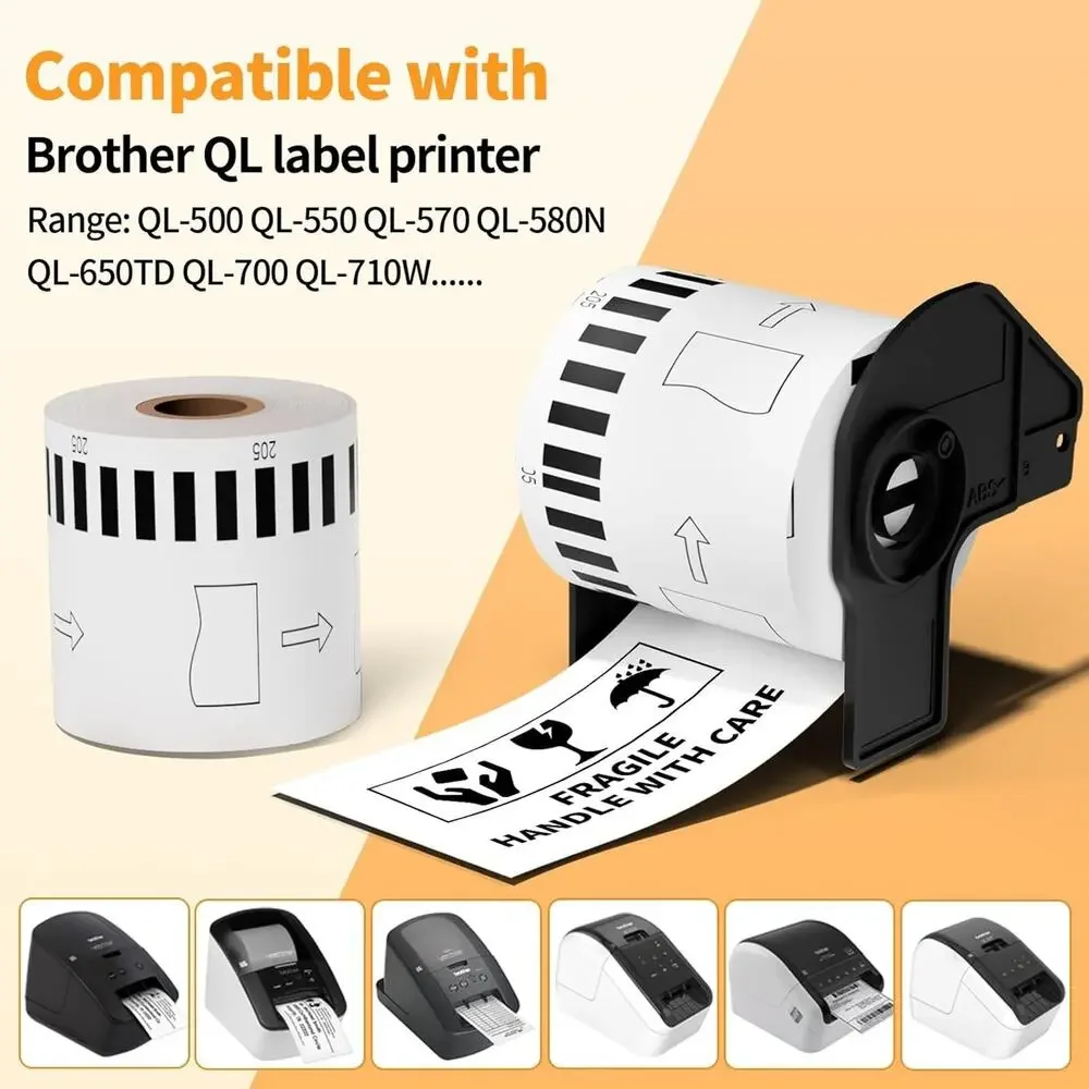 8-Pack Unistar - Brother QL Label Printer Continuous Label (2.4 in x 100 ft)